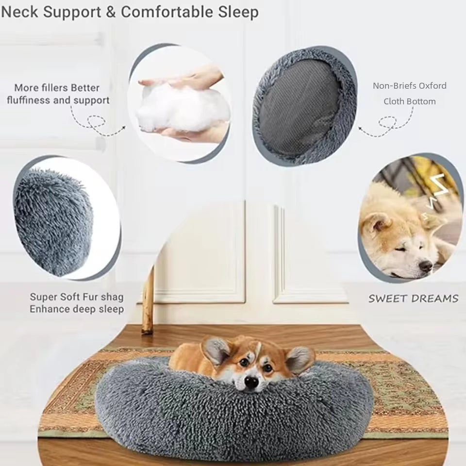 Calming Pet Bed (Round Plush)